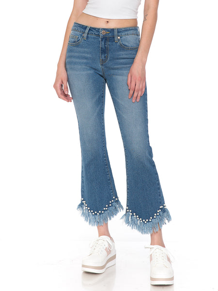 Springfield Jeans Zigzag Flare Azul | Jeans Mujer ⋆ Treboada