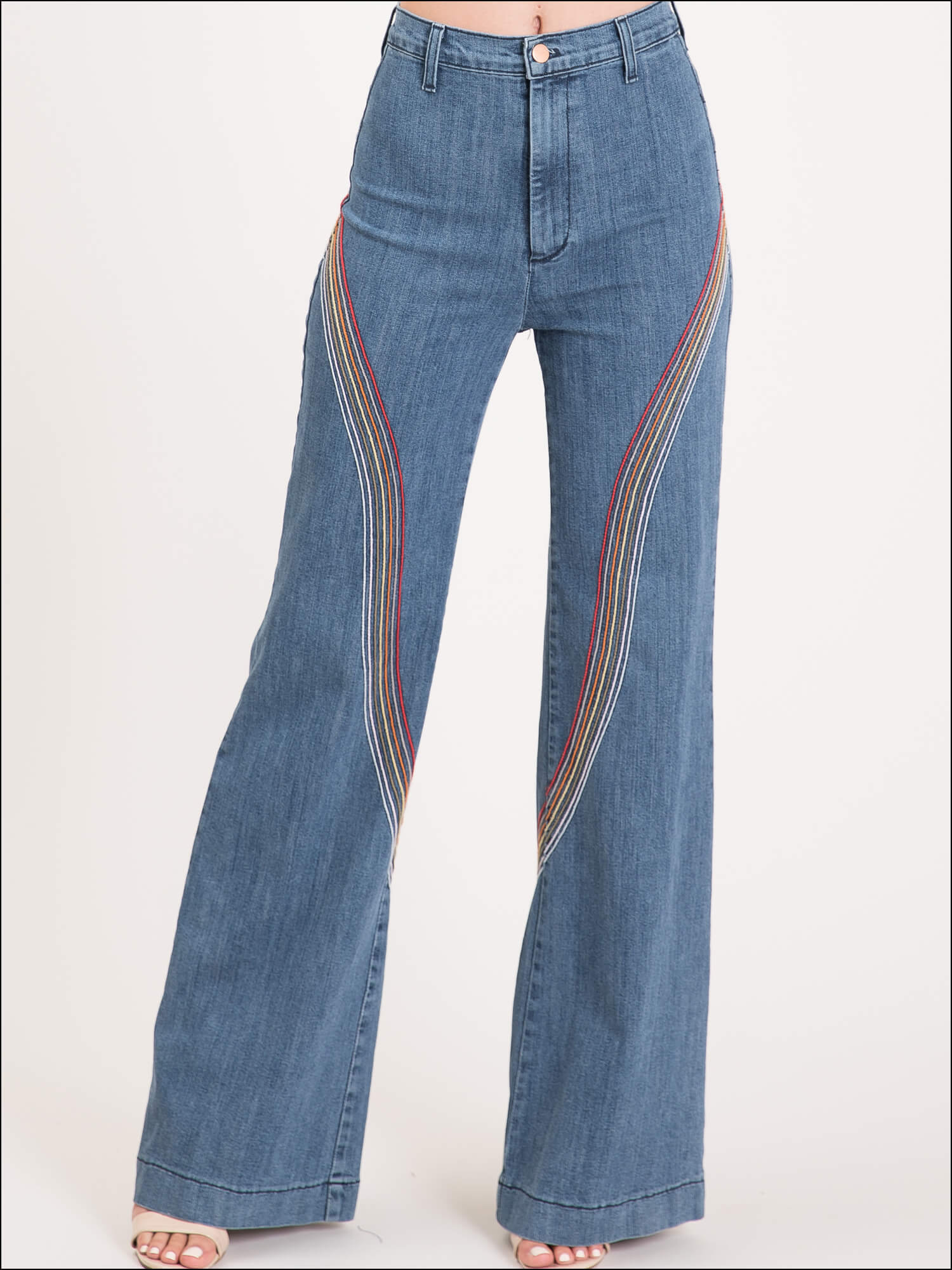 Rainbow stitched jeans -- I had these and LOVED them, so much so that I  wore the stitching off the toosh and used …
